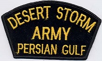 Gold/Blk/Army Hat Patch - Operation Desert Storm