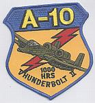 A-10 1000 Hrs Thunderbolt II