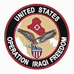 Operation Iraqi Freedom U.S. w/eagle, Eagle & US Shield - 4 Inch