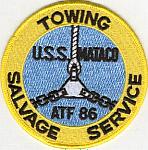 USS Mataco ATF-86 Fleet Tug Boat - Towing Salvage Service - 4 inch FE