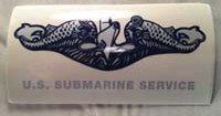 U.S. Submarine Service Decal 3x6 inch outside