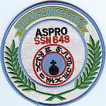 USS Aspro SSN 648 - Crest 4 1/2 inch - FE