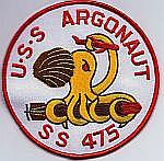 USS Argonaut SS 475 - 5 Octopus Red Border