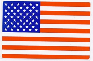 US Flag Vinyl Sticker 6x4 inch