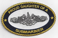 Proud Daughter of a Submariner - Silver Dolphins