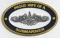 Proud Wife of a Submariner - Silver Dolphins