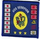 USS Scorpion SS 278 Battle Flag Patch