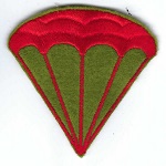 WWII USMC Para / Parachute Sleeve patch cut to parachute shape exact reproduction