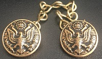 Navy Brass buttons clasp 7/8 inch