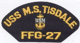 USS M.S. Tisdale FFG 27 - Hat Patch