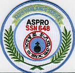 USS Aspro SSN 648 - Crest 4 1/2 inch