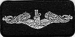 Silver Dolphins - 4 inch rectangle - Black Background - EonT
