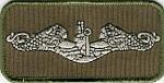 Silver Dolphins - 4 inch rectangle - Camo  Background - EonT