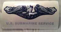U.S. Submarine Service Decal 3x6 inch outside