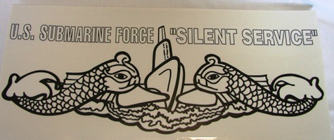 U.S. Submarine Force Silent Service Decal 14 x 6