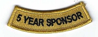 5 Yr Sponsor Tab  - Under Patch Mounting