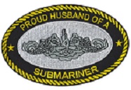 Proud Husband of a Submariner - silver dolphins