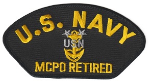 US Navy MCPO Retired hat patch Master Chief Petty Officer