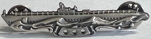 WWII Combat Patrol pin regulation size silver oxidized