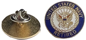 United States Navy Retired Pin enamel