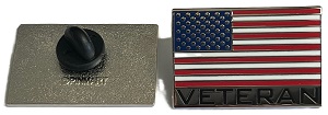 US Flag Veteran Pin
