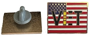 US Flag Vietnam Veteran pin