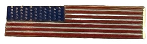 US Flag Banner Pin