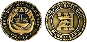 Special Boat Unit Mare Island PBR Brown Water Navy MATC 1972-1997 Challenge Coin